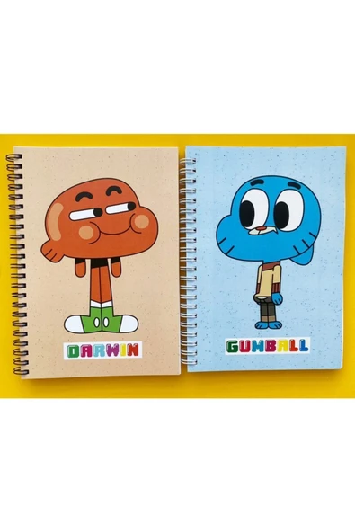 Gumball Darwin Best Friends Tasarım Defter 2'li