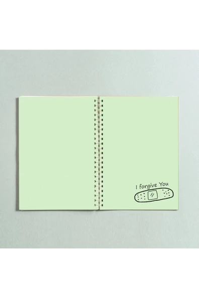 I Forgive You Yara Bandı Yazılı Spiralli A5 96 Yaprak Çizgisiz Defter Pytkdt0190