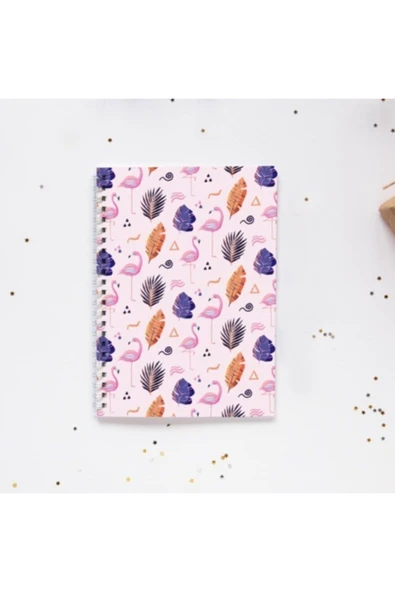 Flamingo Yaprak A5 Spiral Telli 96 Yaprak Çizgisiz Defter Pytkdt058