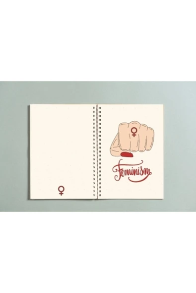Feminist Feminism Spiralli A5 96 Yaprak Çizgisiz Tasarım Defter Pytkdt086