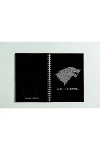 Game Of Thrones Stark Targaryen 2 Li Defter Spiralli A5 96 Yaprak Çizgisiz Tasarım Defter Pytkdt092 - 4