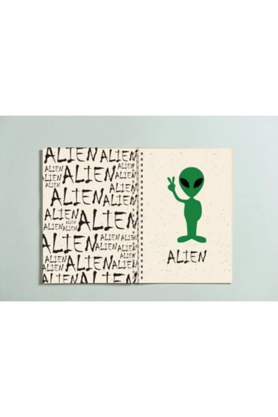 Alien Spiralli Telli A5 96 Yaprak Çizgisiz Tasarım Defter Pytkdt068 ürün görseli