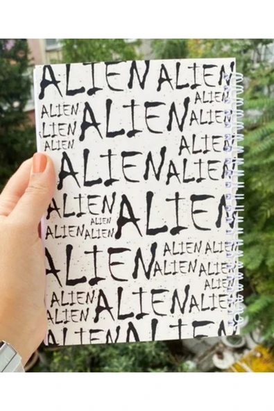 Alien Spiralli Telli A5 96 Yaprak Çizgisiz Tasarım Defter Pytkdt068 - Resim 3