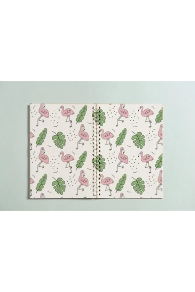 Flamingo Yaprak A5 Spiral Telli 96 Yaprak Çizgisiz Defter Pytkdt055 - Resim 2