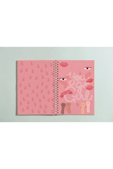 Feminist Feminism Spiralli A5 96 Yaprak Çizgisiz Tasarım Defter Pytkdt085 ürün görseli