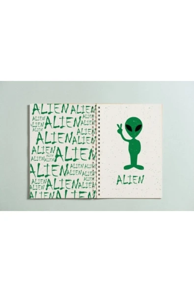 Alien Spiral Telli A5 96 Yaprak Çizgisiz Tasarım Defter Pytkdt069 - 1