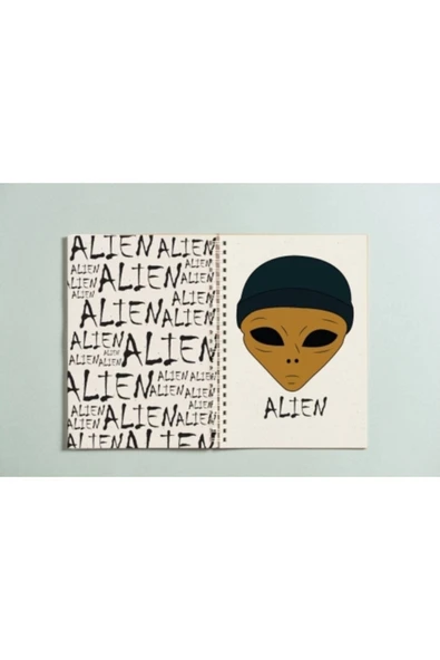 Alien Spiral Telli A5 96 Yaprak Çizgisiz Tasarım Defter Pytkdt071