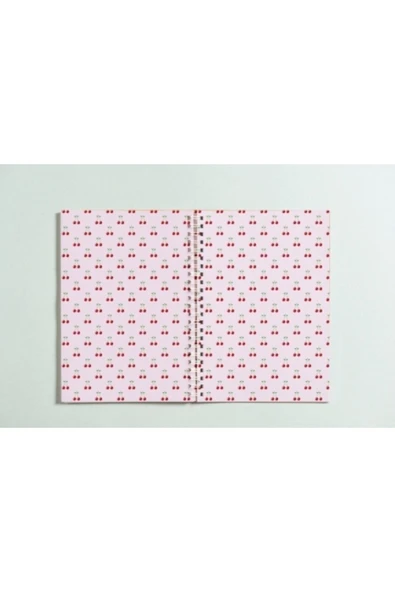 Karpuz Kiraz Muz Baskı Spiralli A5 96 Yaprak Çizgisiz 3lü Tasarım Defter Pytkdt0110 - Resim 3