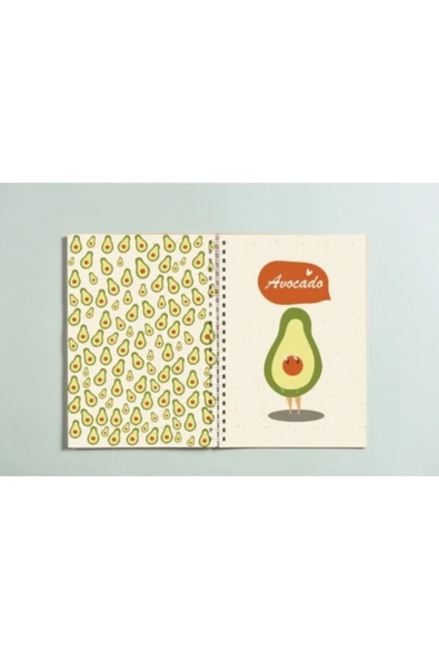 Avokado Spiralli A5 96 Yaprak Çizgisiz Tasarım Defter Pytkdt078 ürün görseli