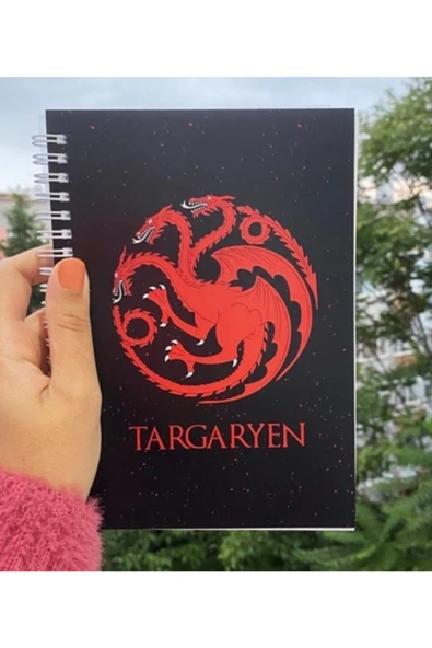 Game Of Thrones Stark Targaryen 2 Li Defter Spiralli A5 96 Yaprak Çizgisiz Tasarım Defter Pytkdt092 - 3