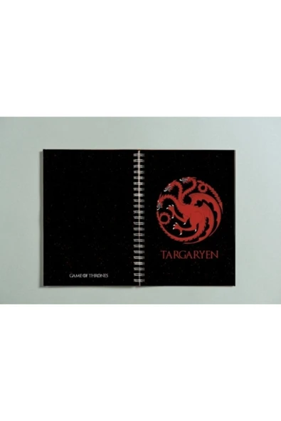 Game Of Thrones Stark Targaryen 2 Li Defter Spiralli A5 96 Yaprak Çizgisiz Tasarım Defter Pytkdt092 - 2