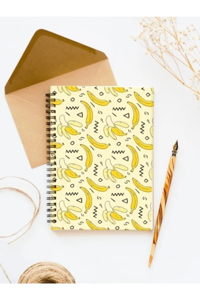 Karpuz Kiraz Muz Baskı Spiralli A5 96 Yaprak Çizgisiz 3lü Tasarım Defter Pytkdt0110 - Resim 5