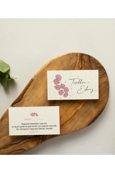 50 Adet Çift Yön Kargo Paketleme Teşekkür Kartı Thank You Cart PYTKTSKK55 - 4