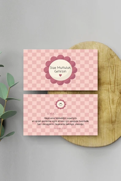 Çift Yön Kargo Paketleme Teşekkür Kartı Thank You Cart PYTKTSKK34 - 3