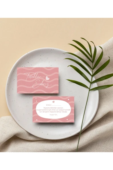 Çift Yön Çiçek Teşekkür Kartı Thank You Cart PYTKTSKK23 - 4