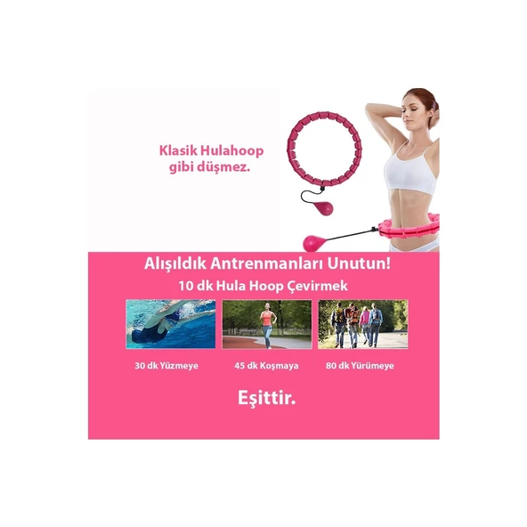 Egzersiz Çemberi - Egzersiz Halkası - Ağırlıklı - Bel Bölgesi Ayarlanabilir-EE131 - 3