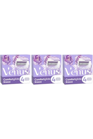 Gillette Venus Comfortglide Breeze 12’li Yedek Başlık (4x3)