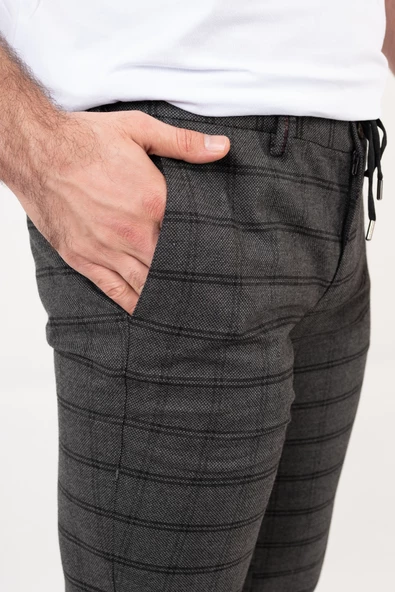ECER KARELİ İPLİ ERKEK PANTOLON - 5