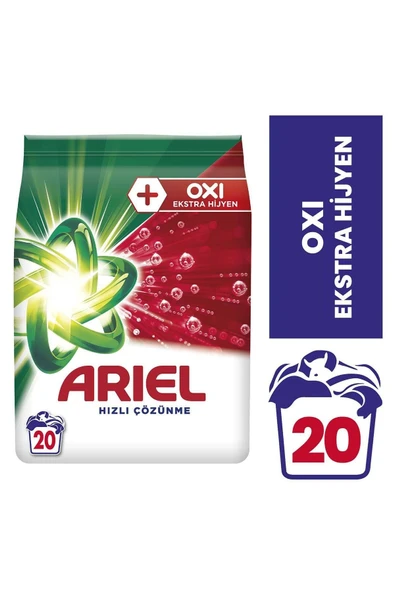 Ariel Oxi Beyazlara Özel Aqua Pudra Toz Çamaşır Deterjanı 3 Kg - Resim 2