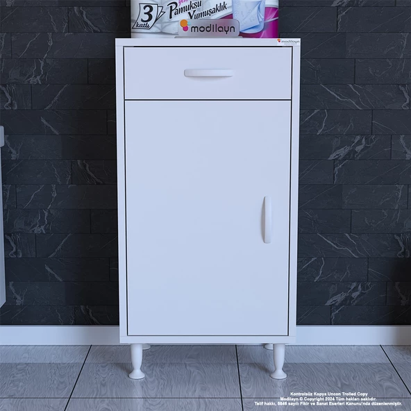 Modilayn EMİR 35 x 88 x 32,5 cm Kapaklı ve Çekmeceli Çok Amaçlı Banyo&Mutfak Dolabı - 2