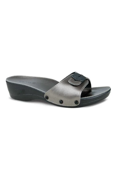 Ceyo Minelli Topuklu Comfort Platin Kadın Terlik