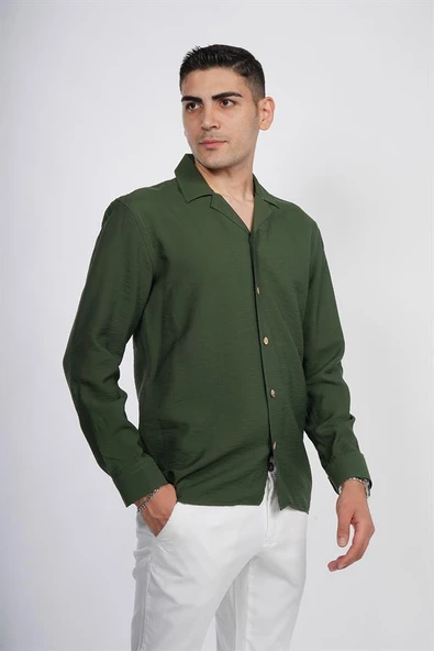 İntersivin Oversize Hafif Terletmeyen Özel Kumaş Erkek Yazlık Gömlek