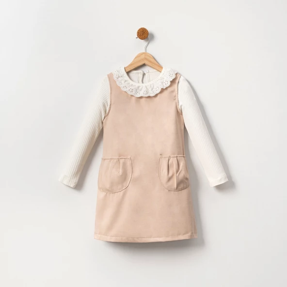 Süet Cepli Kız Çocuk Takım MNK2144 - Resim 11