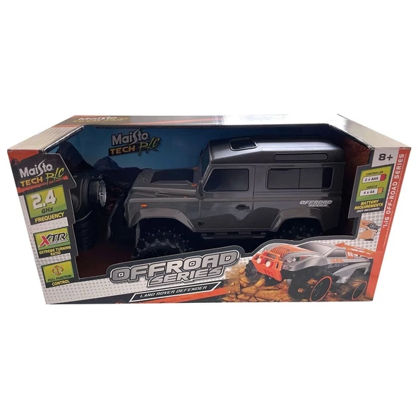 Maisto Land Rover Defender Uzaktan Kumandalı Araba 1/16 Gri 82705 - 2