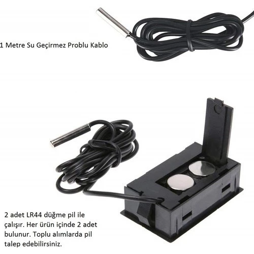 Hubstein Mini Dijital Termometre Lcd Mutfak Kuluçka Akvaryum Iç Dış Mekan A64 - 4