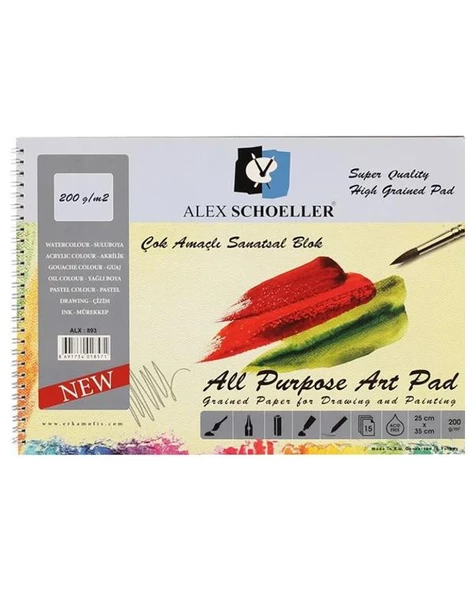 Alex Schoeller Çok Amaçlı Sanatsal Blok 200gr 25x35cm
