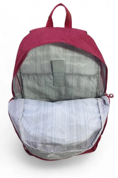 Klinkır Kumaş Lise Ortaokul Üniversite Sırt Çantası Çok Cepli Goril Anahtarlık Hediyeli! 43*30 Cm - Resim 12