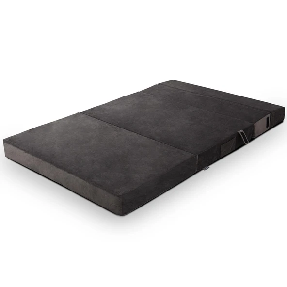 Valeria Çift Kişilik Kadife Katlanır Yatak Olabilen Koltuk Çift Kişilik - 125x200 Cm  Çift Kiremit - 10