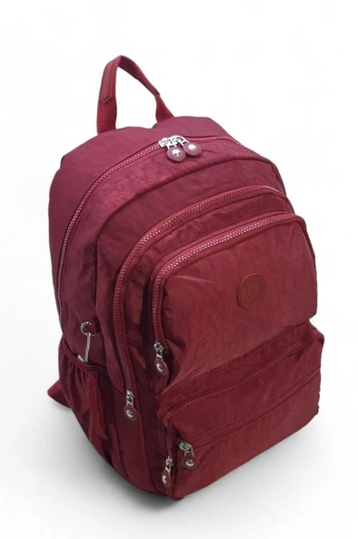 Klinkır Kumaş Lise Ortaokul Üniversite Sırt Çantası Çok Cepli Goril Anahtarlık Hediyeli! 43*30 Cm - Resim 10