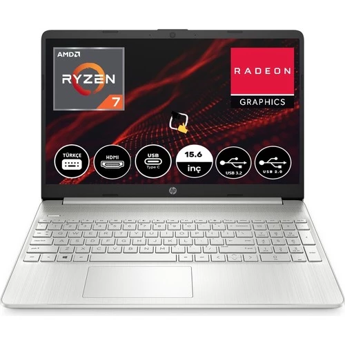 Hp 15S-Eq2000nt Amd Ryzen 7 5700U 8Gb 512Gb Ssd Freedos 15.6 Fhd Taşınabilir Bilgisayar 4H0j2ea+Snertechçanta - 2