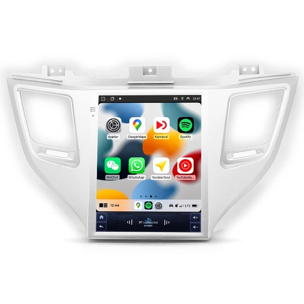 Maitech MTC-980TS Serisi Hyundai Tucson Tesla Ekran 2015-2020 Arası 4GB Ram 64GB Hafıza Carplay Android Auto Destekli Multimedya Android Navigasyonlu Teyp