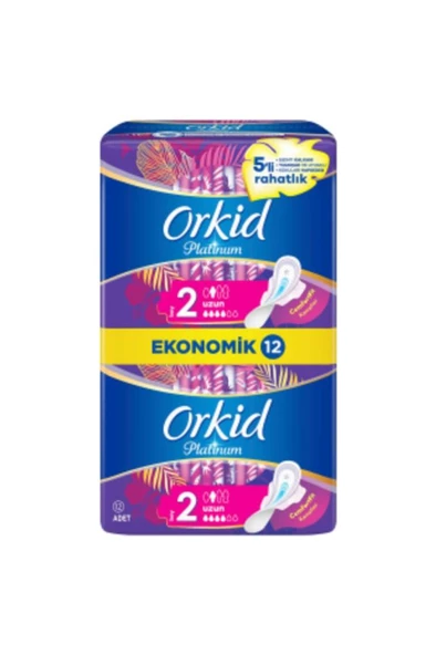 Orkid Platinum Hijyenik Ped Uzun Ekonomik Paket 14'lü Ped - 6