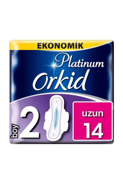 Orkid Platinum Hijyenik Ped Uzun Ekonomik Paket 14'lü Ped - 2
