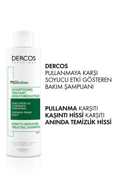 Vichy Dercos Psolution Şampuan Pullanmaya Karşı Soyucu Etki 200 ml - 2