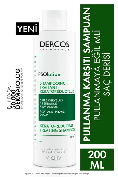 Vichy Dercos Psolution Şampuan Pullanmaya Karşı Soyucu Etki 200 ml - 1