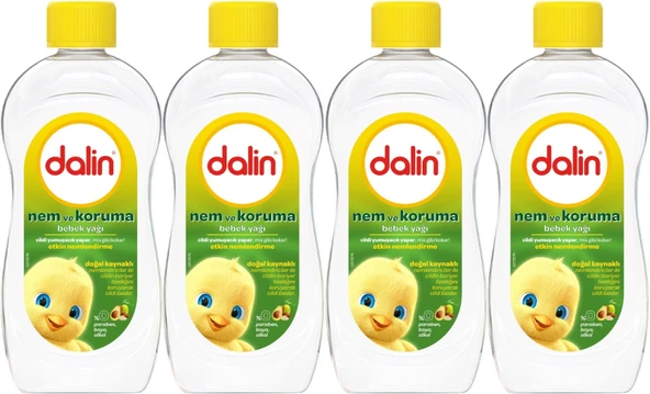 Dalin Bebek Yağı 300ML Nem ve Koruma (Avokado) (4 Lü Set)