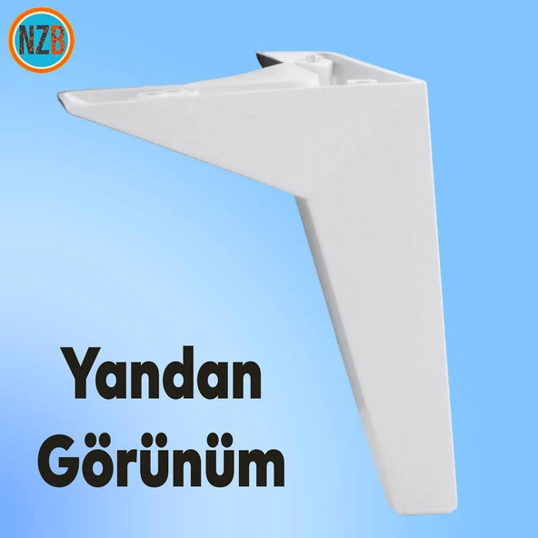 Mobilya Kanepe Sehpa TV Ünitesi Koltuk Ayağı 15 cm Beyaz Baza Ayak - Resim 5