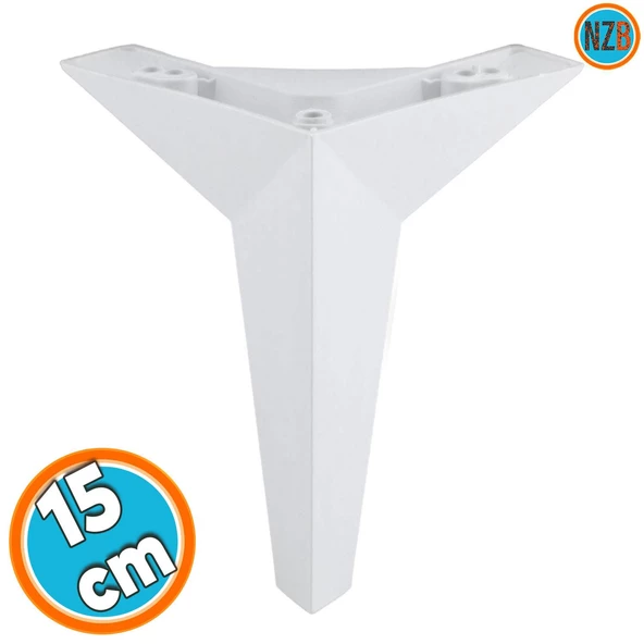 Mobilya Kanepe Sehpa TV Ünitesi Koltuk Ayağı 15 cm Beyaz Baza Ayak ürün görseli