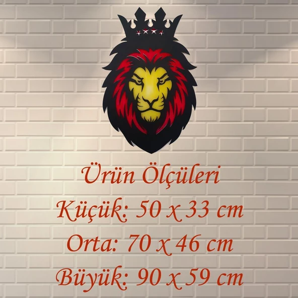 Veraart Epoksili Portre Aslan Figürlü Tablo Led Işıklı Duvar Dekorlu Gece Lambası - 6