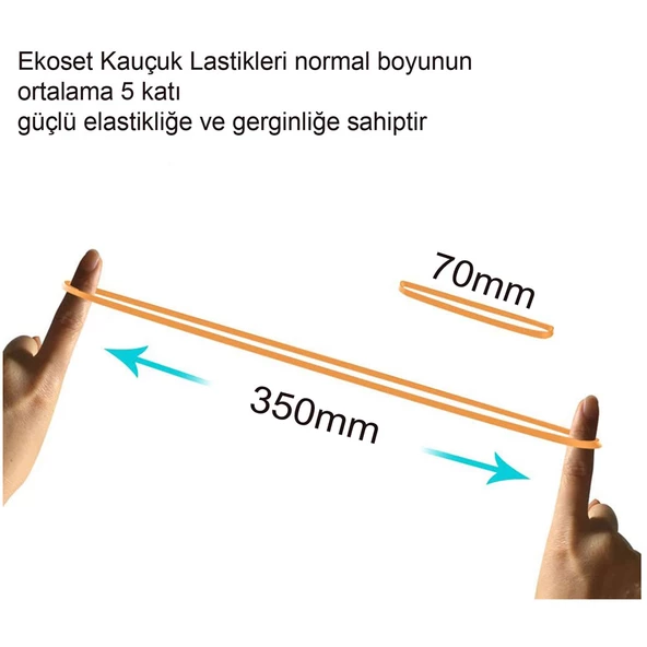 Renkli Para Lastiği Karışık 4 Renk 70mm 10.000 Adet - 8
