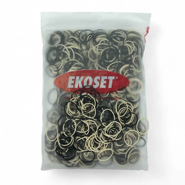 1000 Adet Küçük Paket Lastiği Siyah Beyaz 40mm - 4