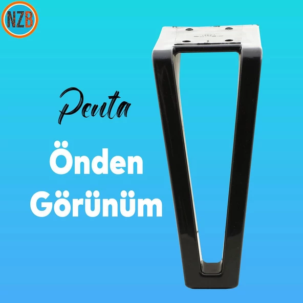 Mobilya Kanepe Sehpa TV Ünitesi Koltuk Ayağı 18 cm Siyah Baza Ayak - 5