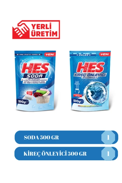 Hes Soda 500gr ve Kireç Önleyici 500gr