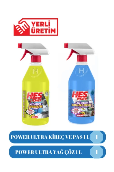 Hes Power Ultra Sarı 1 Lt-power Ultra Mavi 1 Lt Ikili Paket