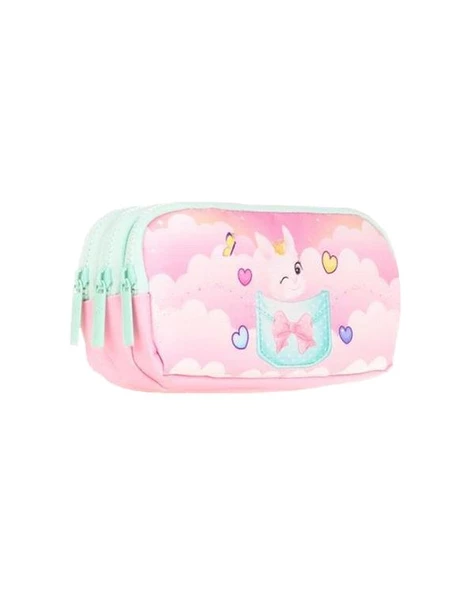 Kaukko Kids 3 Bölmeli Kalem Çantası Layer Animals L8196 - 2
