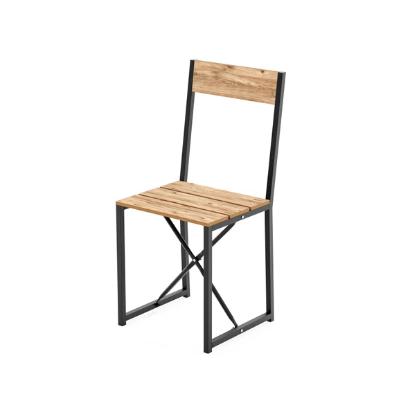 Eportatif Katlanır 4 Kişilik Mutfak Masa Sandalye Takımı Çam 1415 - 8